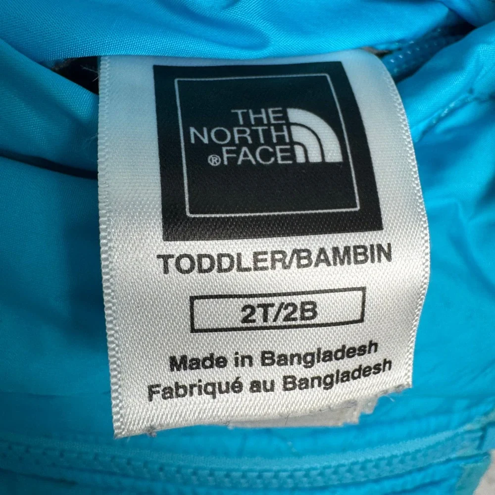 The‎ North Face Kids 2T 550 Down Puffer Jacket Blue Quilted Hooded Winter Coat